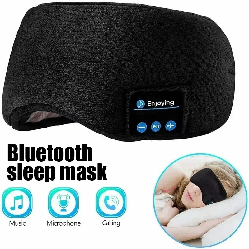 Bluetooth Headset On Ear - หน้ากากปิดตา 3 มิติ พร้อมหูฟังบลูทูธ สำหรับฟังเพลง นอนหลับ