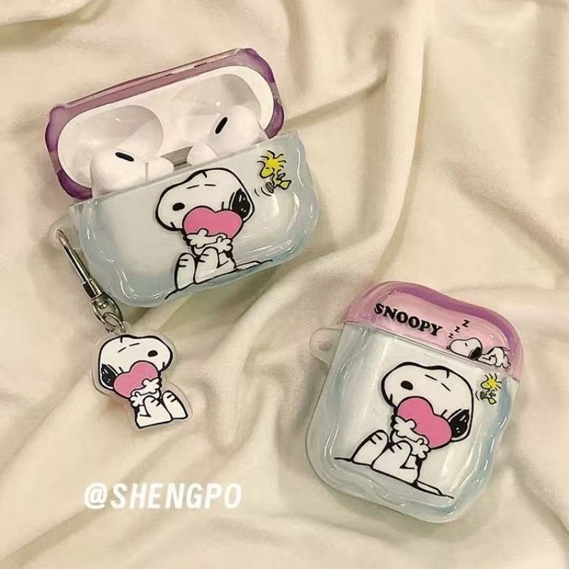 Bluetooth Headset On Ear - เคสหูฟังอนิเมะสนูปปี้เหมาะสำหรับแอร์พอดโปร 2 เจเนอเรชั่นเคสหูฟังบลูทูธไร้สายแอร์พอด 4 เจเนอเรชั่นรุ่นใหม่
