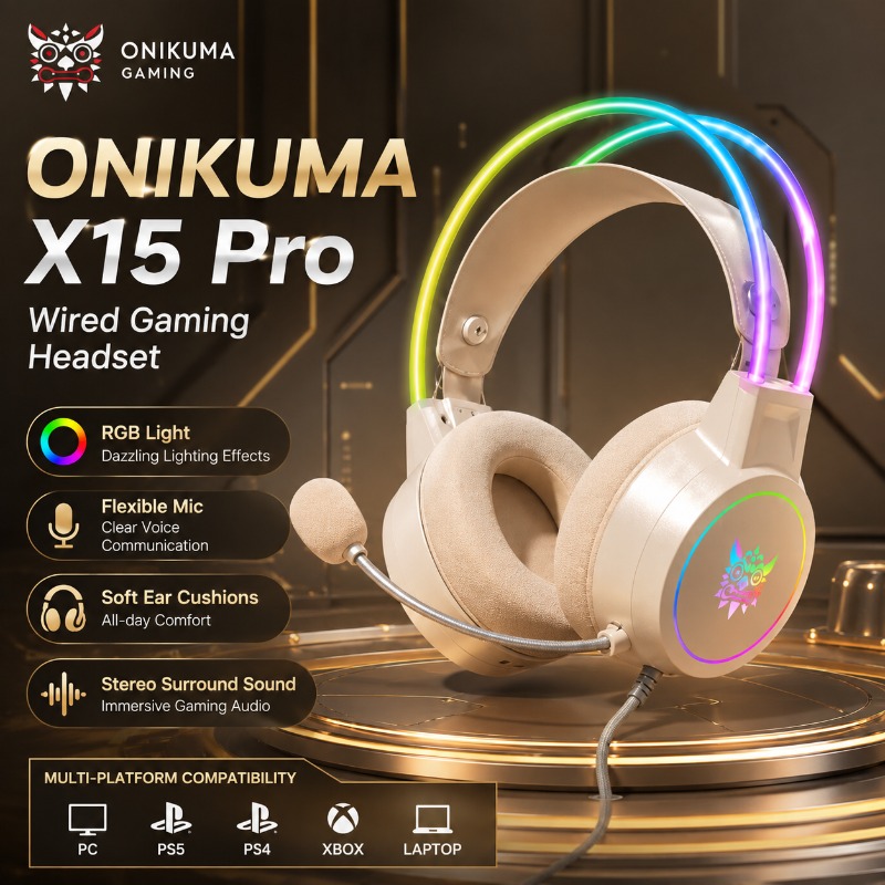 หูฟังเกมมิ่ง ONIKUMA X15 Pro แ - Gaming Headset Rgb บทวิจารณ์และราคา