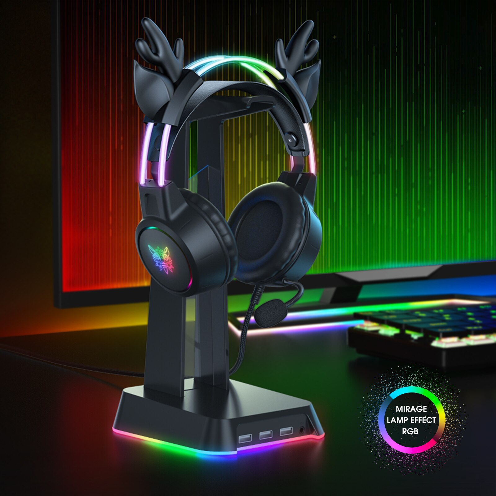 หูฟังเล่นเกม onikuma สำหรับ202 - Gaming Headset Rgb บทวิจารณ์และราคา