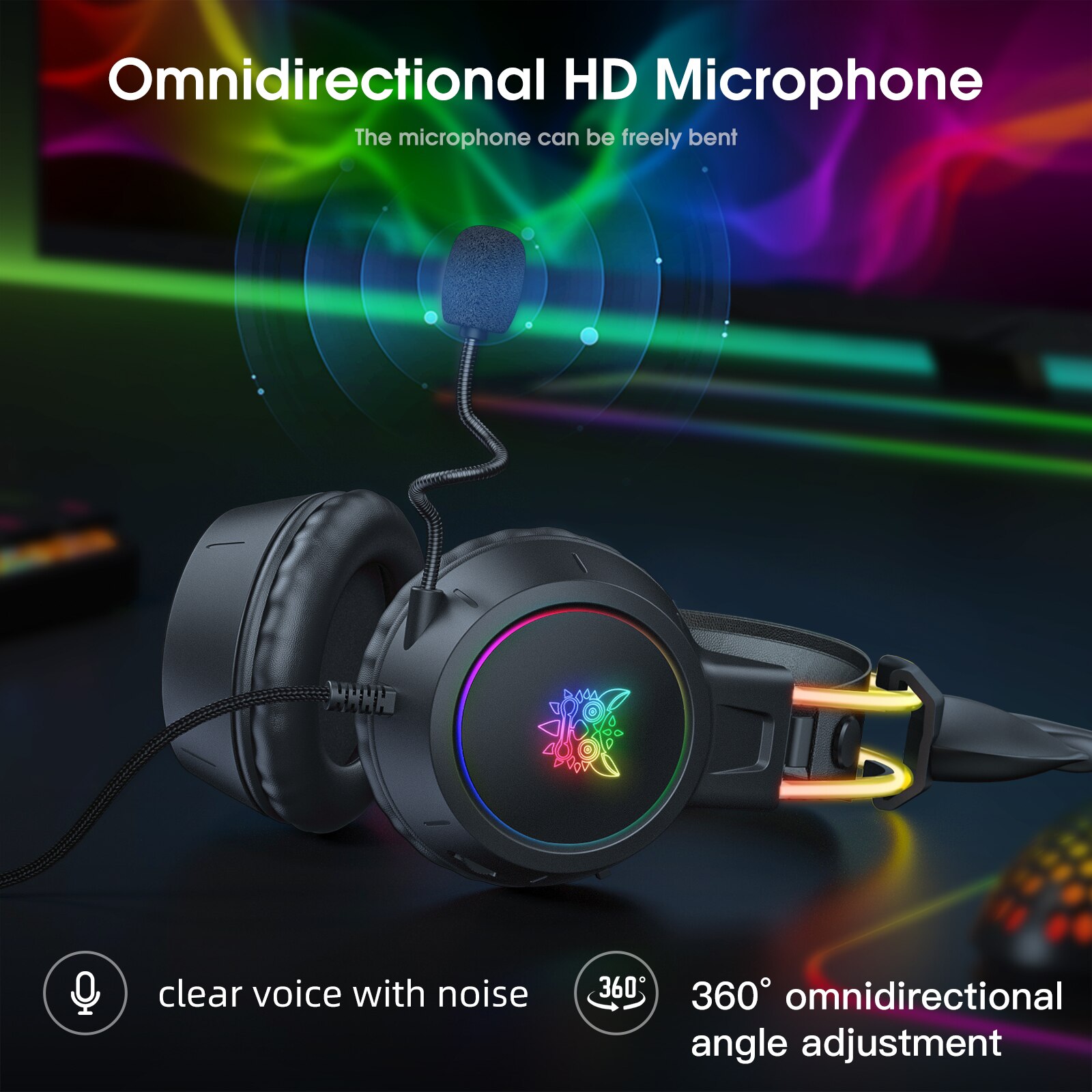 หูฟังเล่นเกม onikuma สำหรับ202 - Gaming Headset Rgb บทวิจารณ์และราคา